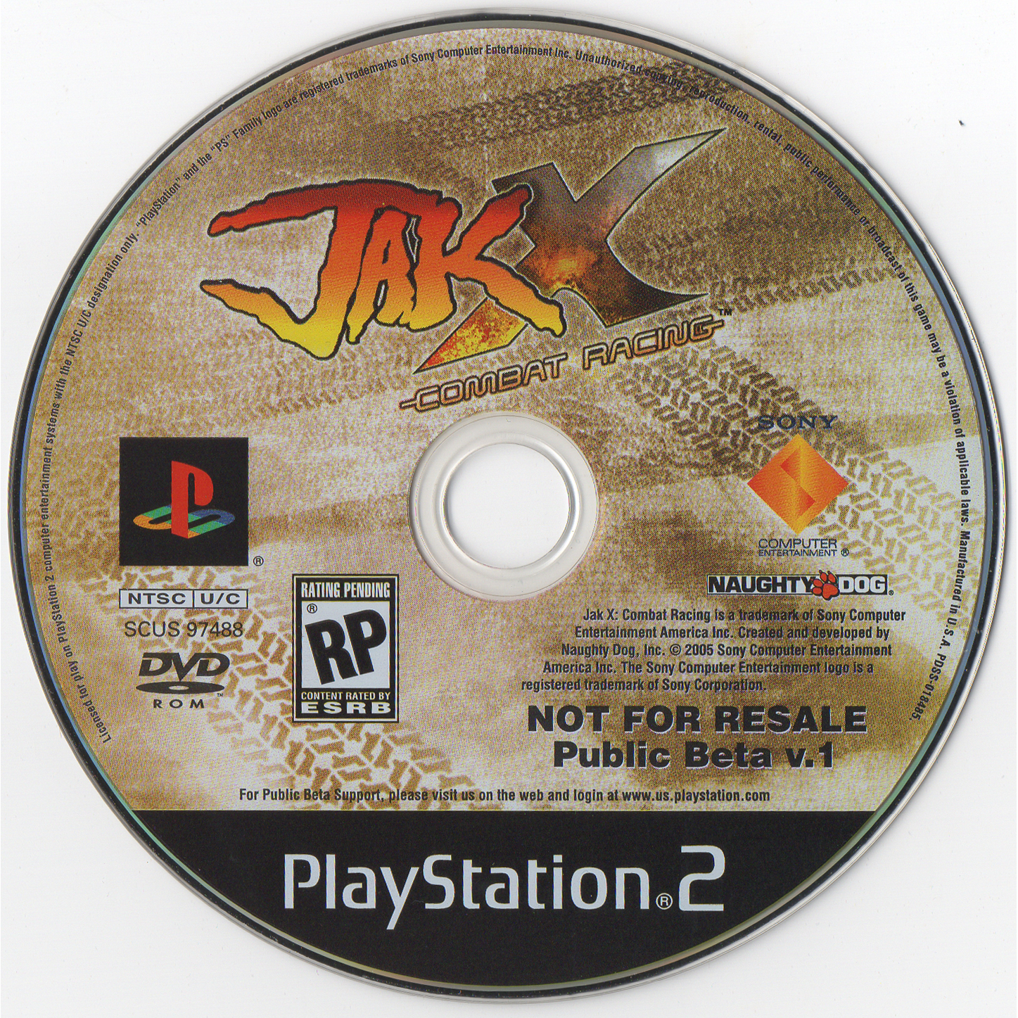 PS2 - Jak X Combat Racing Not For Resale Public Beta V.1