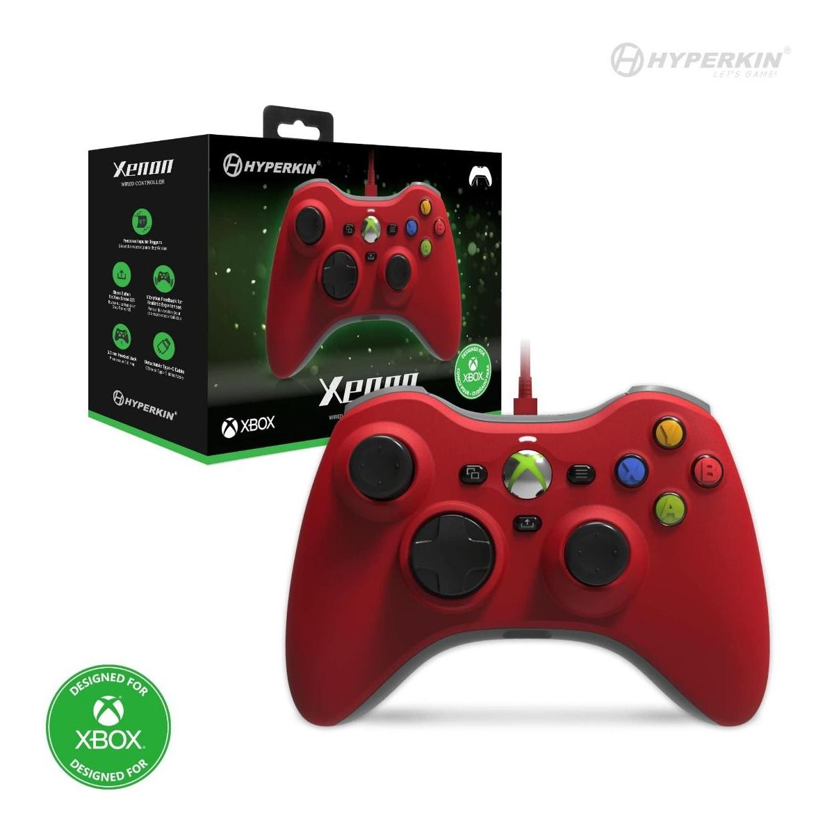Manette filaire Xenon pour Xbox One / Series X (Rouge)
