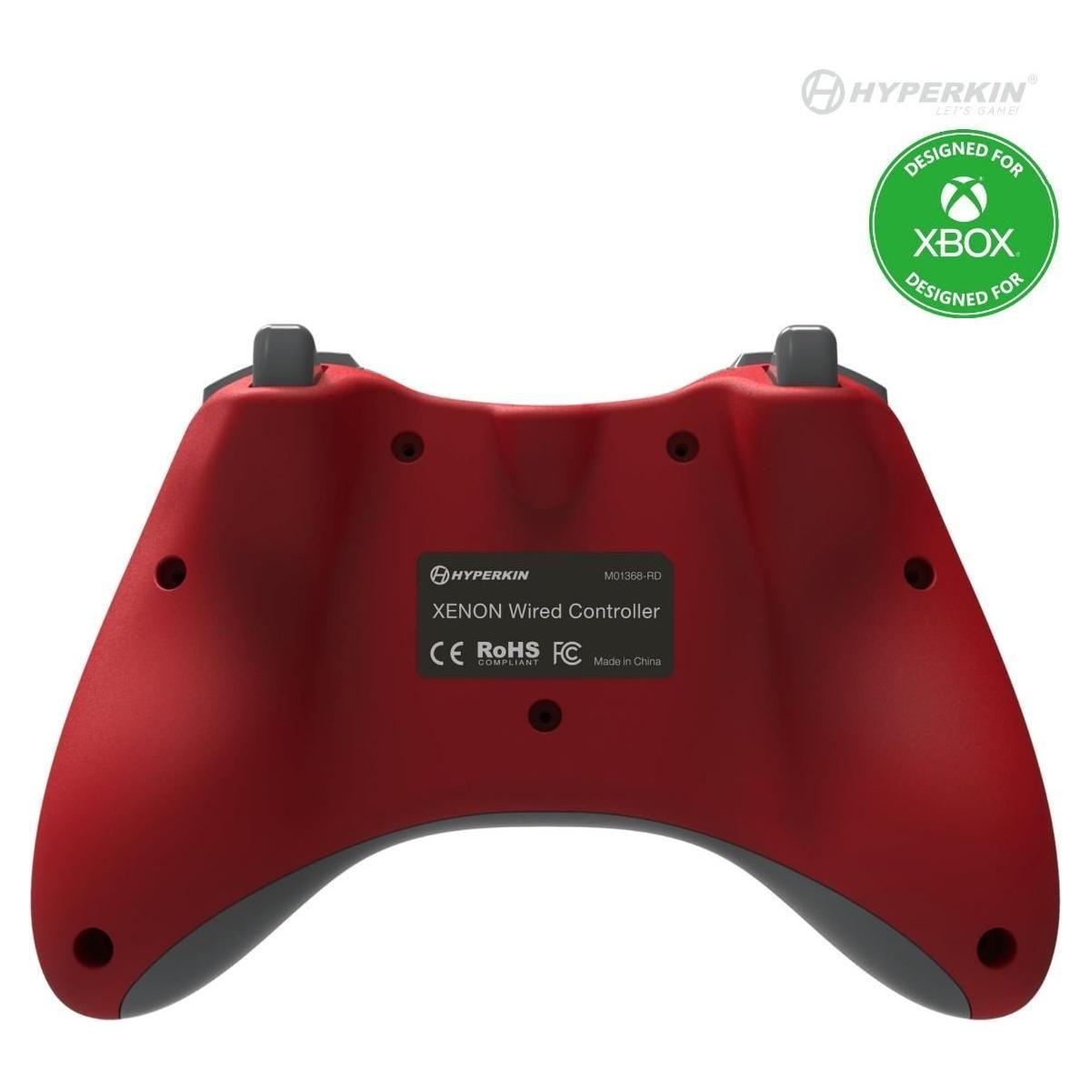 Manette filaire Xenon pour Xbox One / Series X (Rouge)