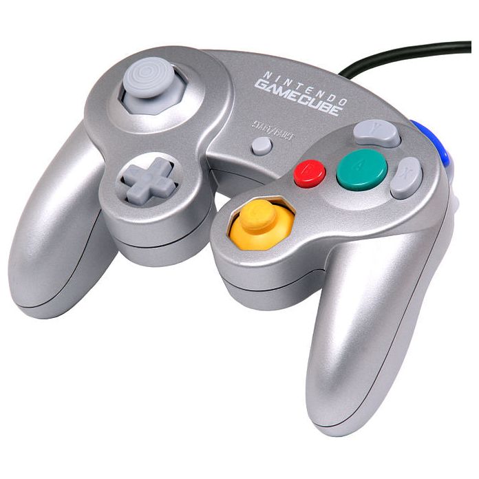 Branded Nintendo Gamecube Controller (Platinum Silver / Used)