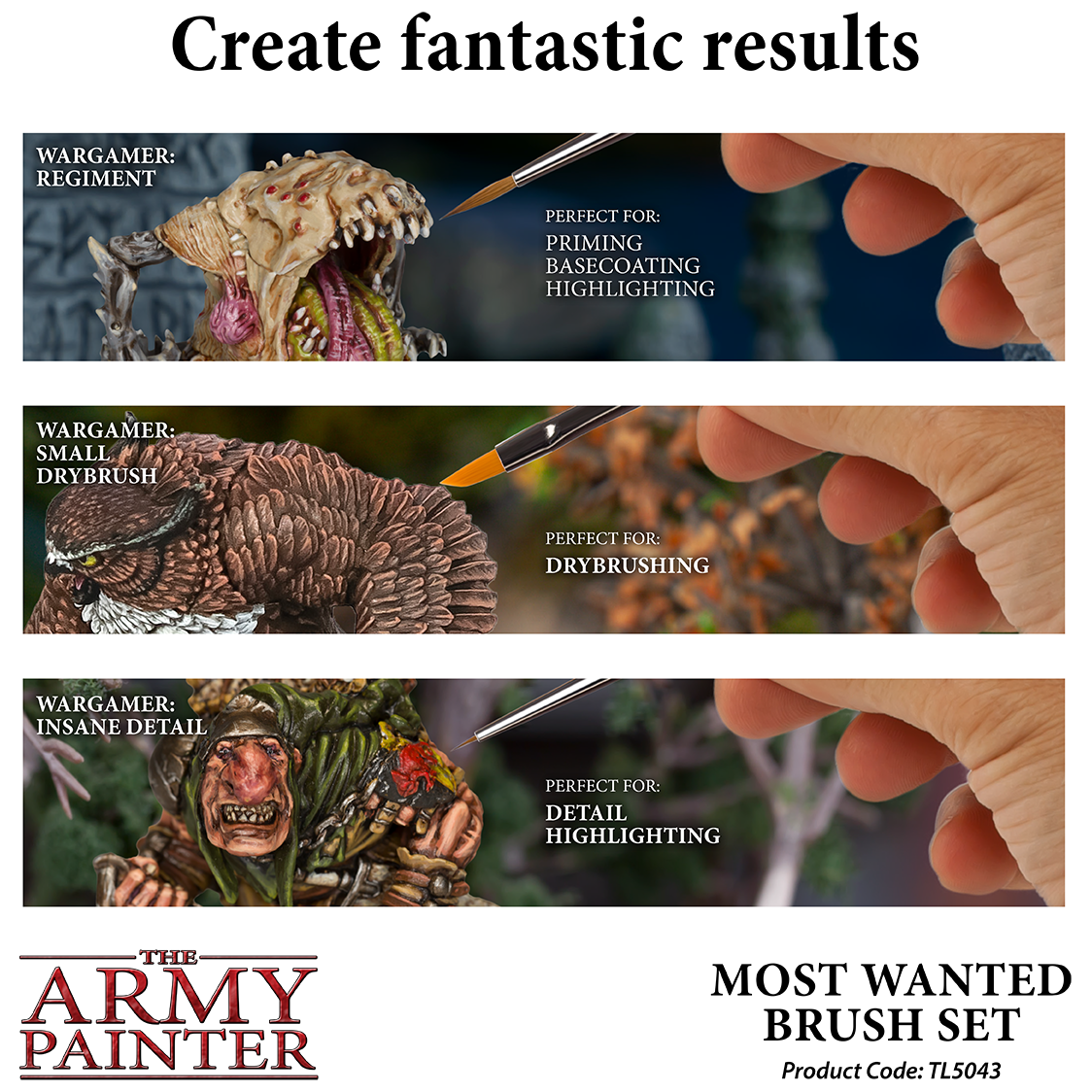 The Army Painter - Most Wanted Brush Set