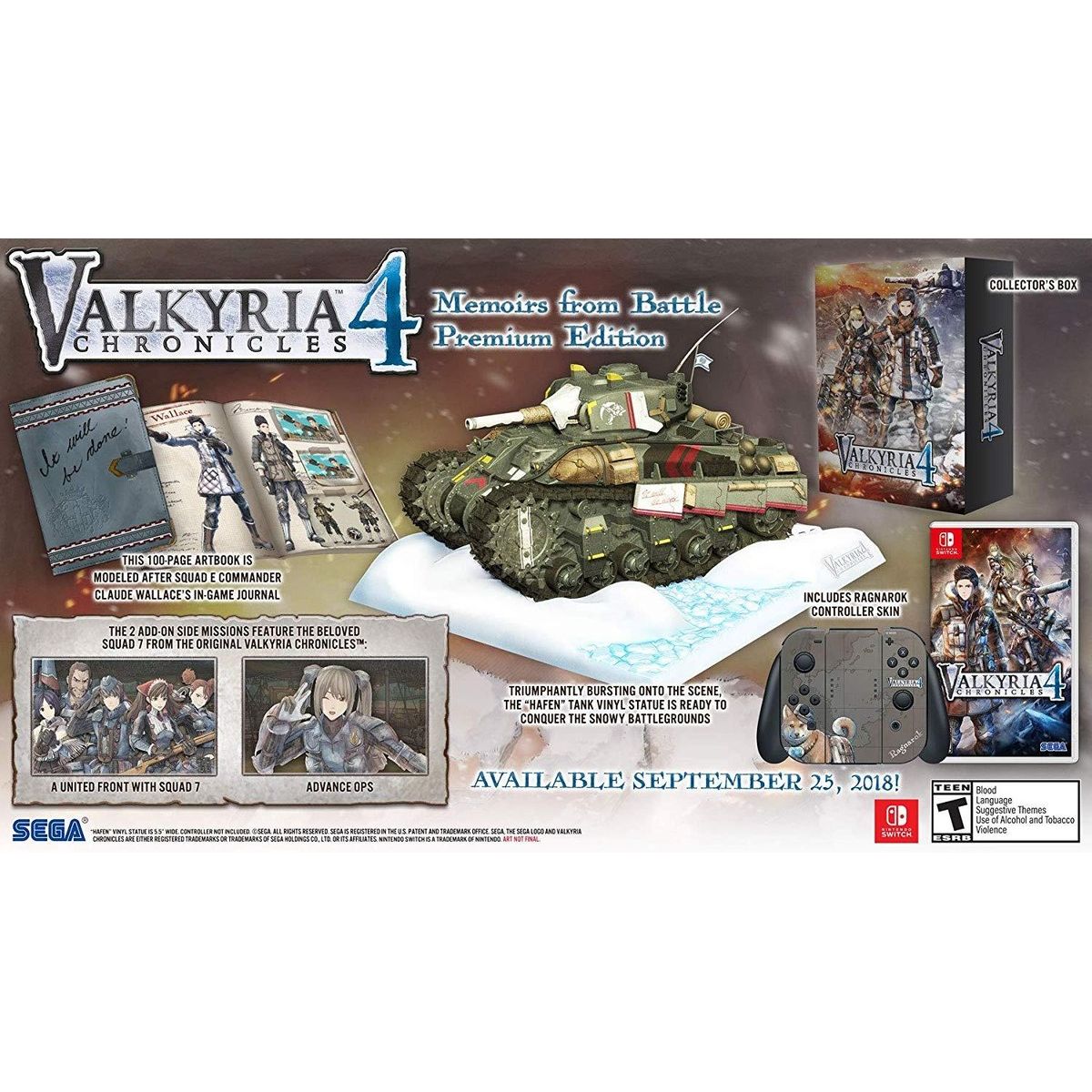 Switch - Valkyria Chronicles 4 Memoirs from Battle Premium Edition (Sealed)