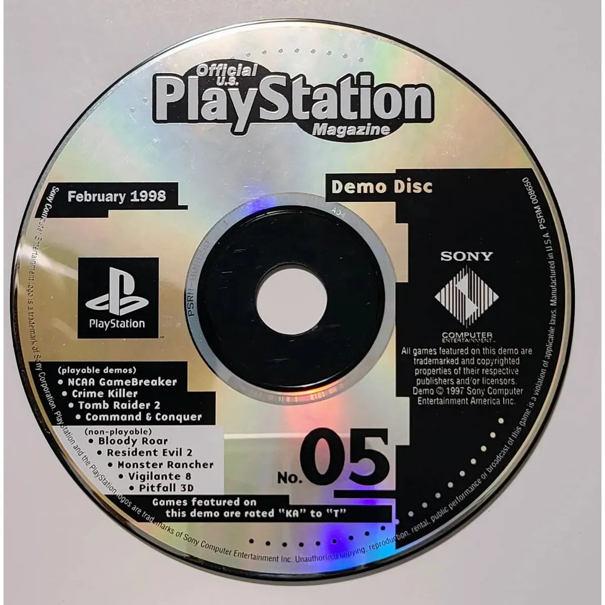 PS1 - Official PlayStation Magazine Demo Disc 05