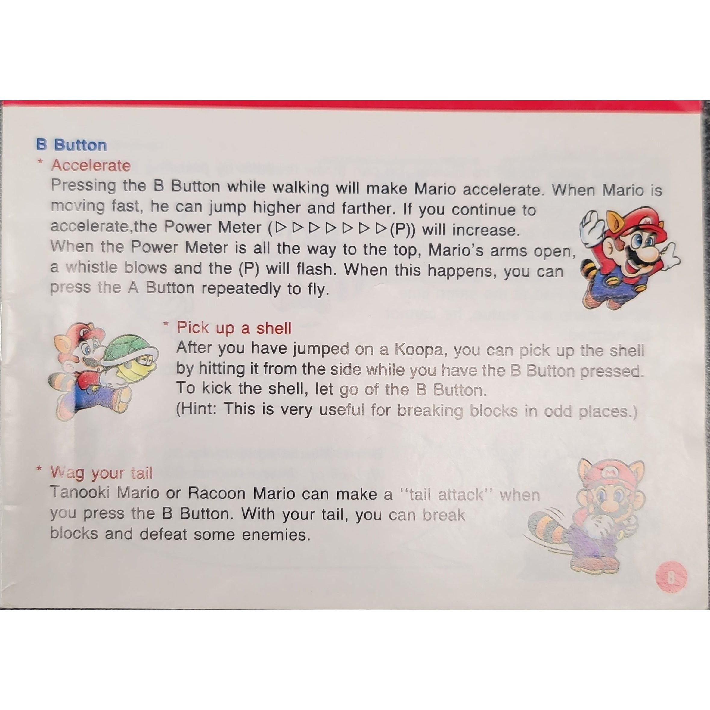 NES - Super Mario Bros 3 (Manual / Worn)