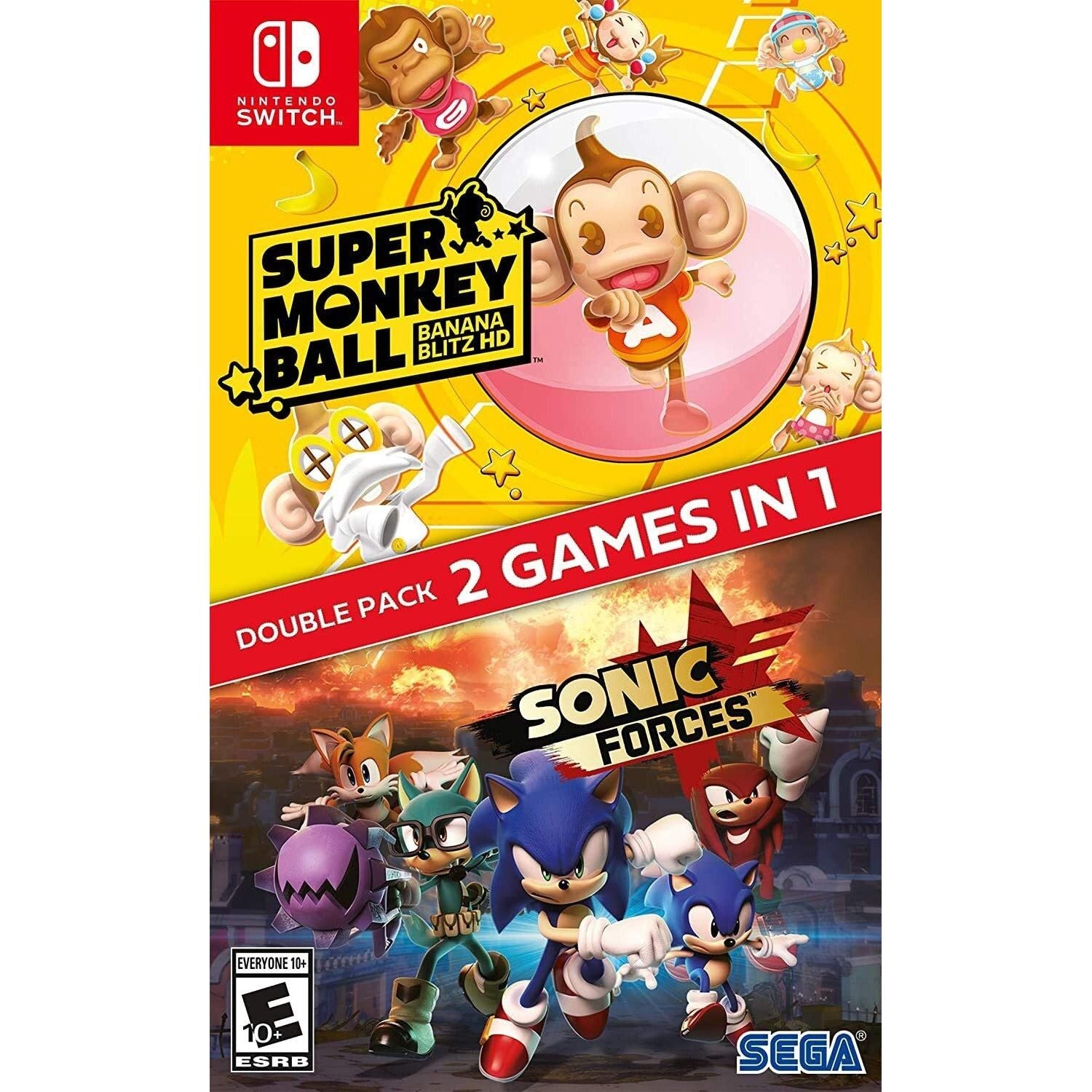 Switch - Sonic Forces / Super Monkey Ball : Banana Blitz HD Double Pack (Dans Étui)