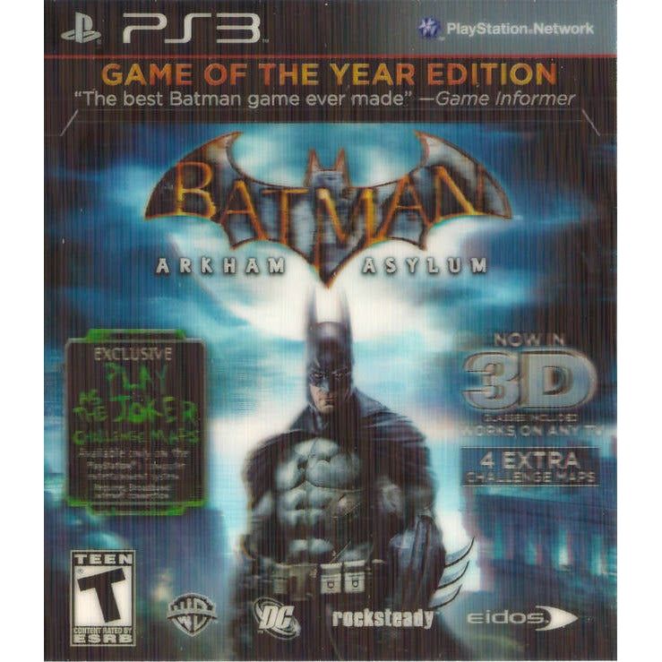 PS3 - Batman Arkham Asylum Game of the Year Edition