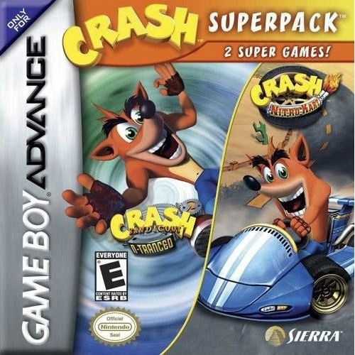 GBA - Crash Superpack - Crash Bandicoot 2 / Crash Nitro Kart (en boîte)