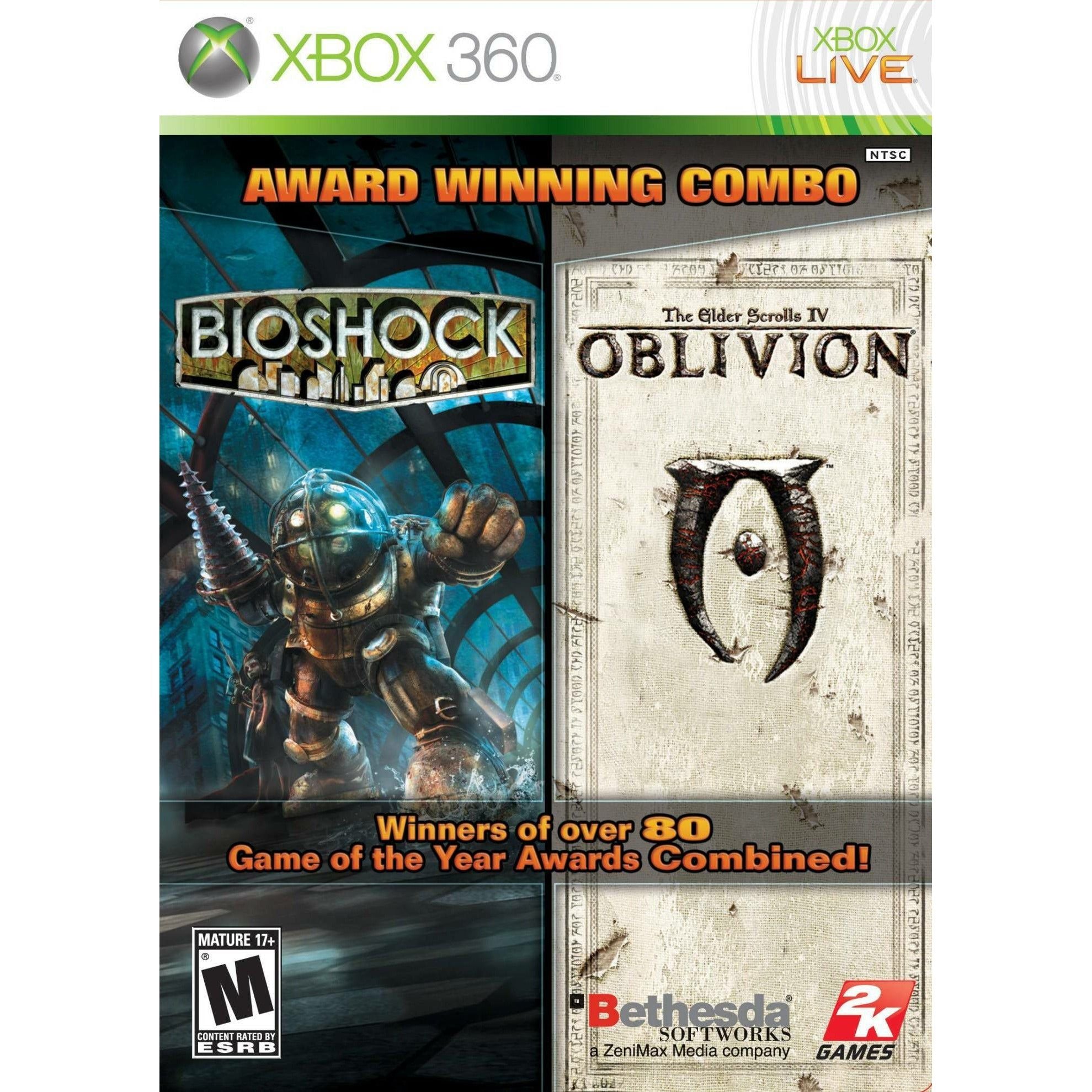 XBOX 360 - Pack Combo Bioshock &amp; The Elder Scrolls IV Oblivion