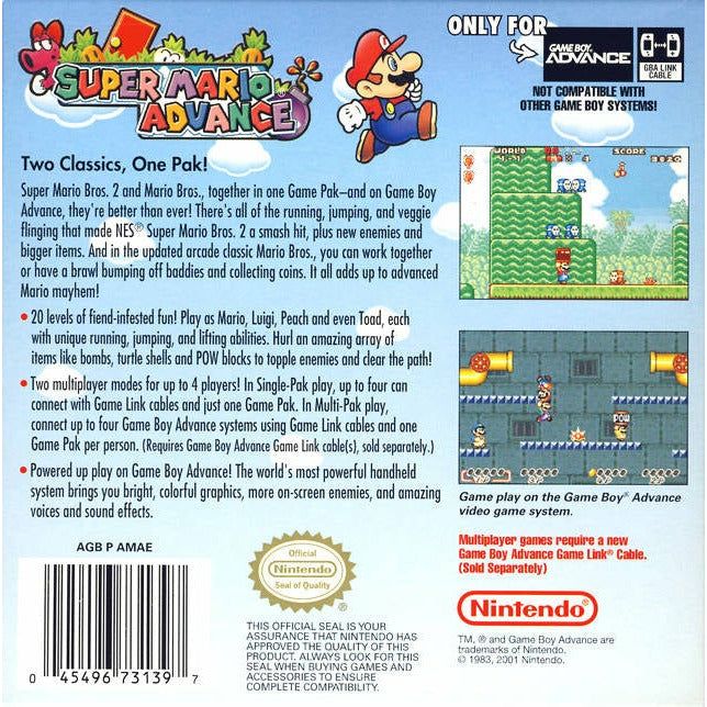 GBA - Super Mario Advance (cartouche uniquement)