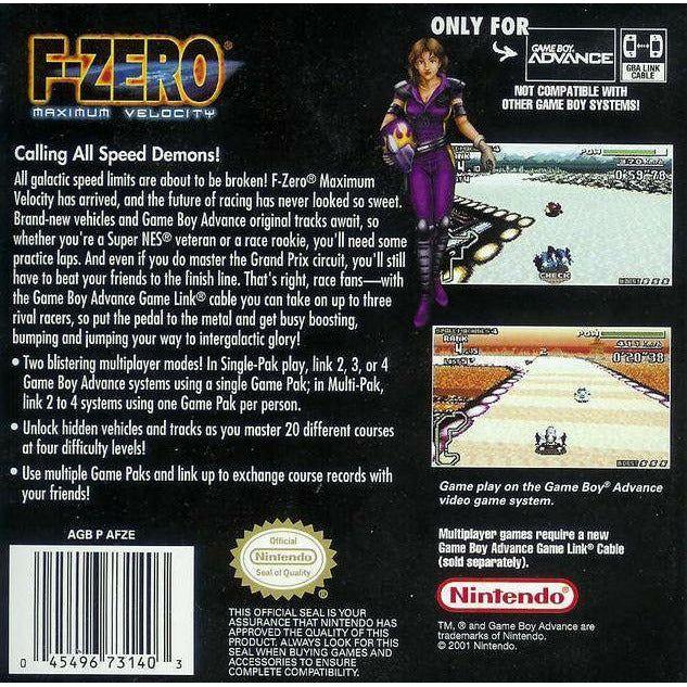 GBA - Vitesse maximale F-Zero (cartouche uniquement)