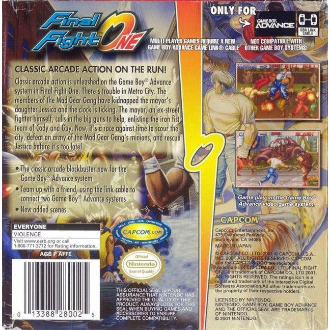 GBA - Final Fight One (Cartridge Only) (Rough Label)