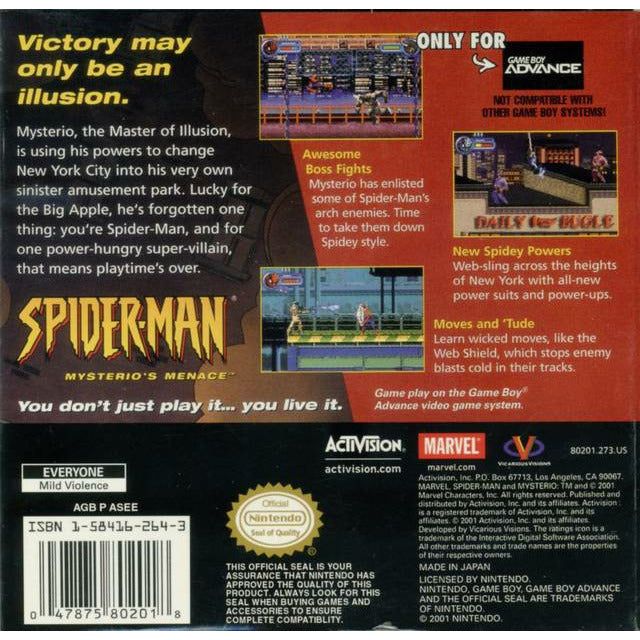 GBA - Spider-Man Mysterio's Manace (cartouche uniquement)