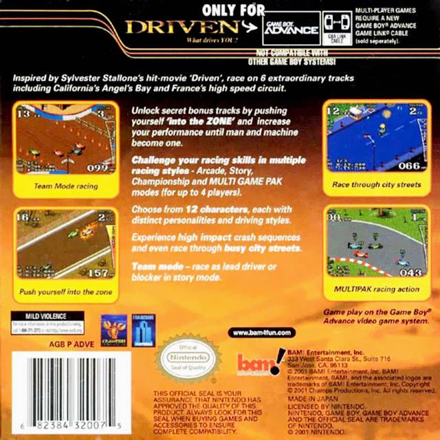 GBA - Driven - What Drives You? (Cartridge Only)