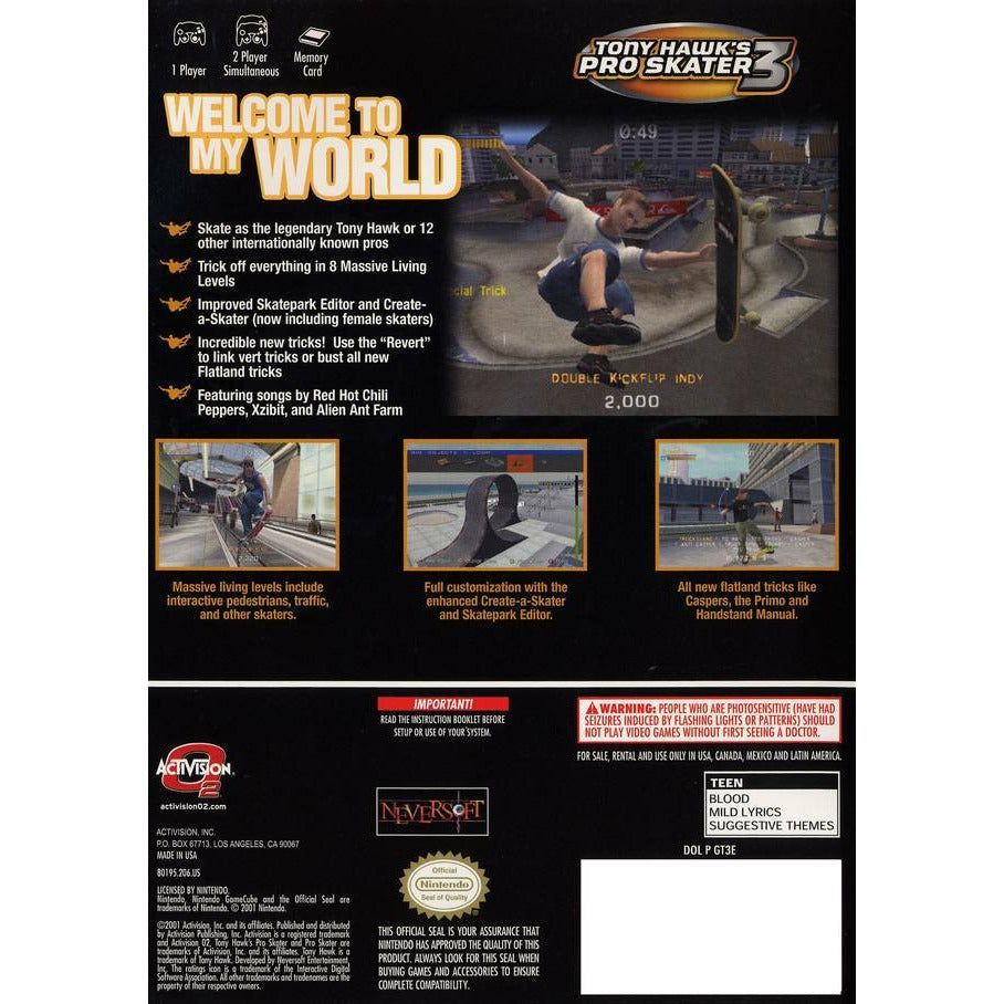 GameCube - Le patineur professionnel de Tony Hawk 3