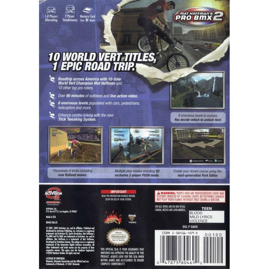 GameCube - Mat Hoffman's Pro BMX 2