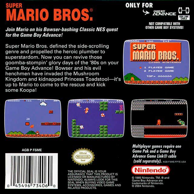 GBA Classic NES Series Super Mario (Cartridge Only)