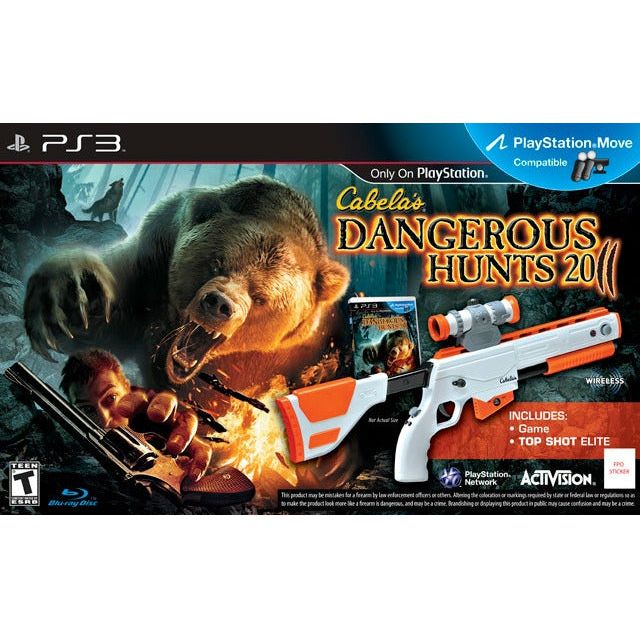 PS3 - Cabela's Dangerous Hunts 2011 (In Worn Box)(With Top Shot Elite)