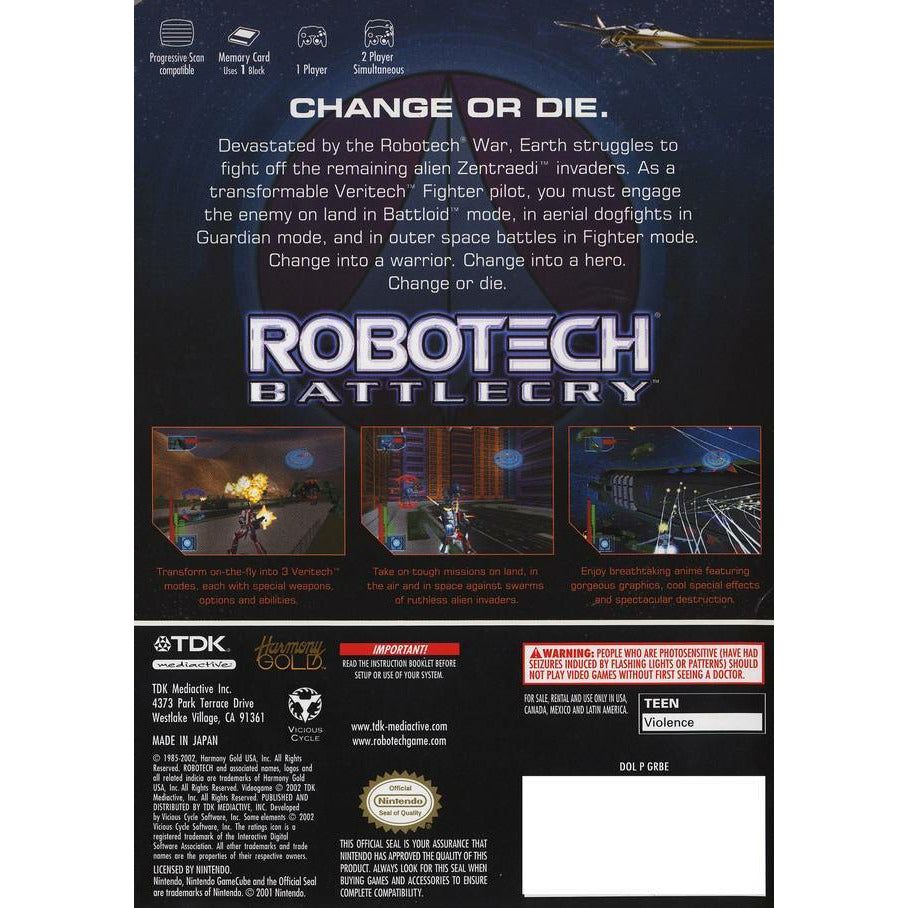 GameCube - Robotech Battlecry