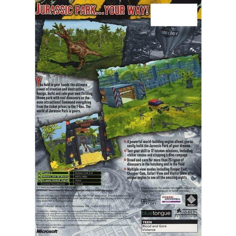 XBOX - Jurassic Park Opération Genèse