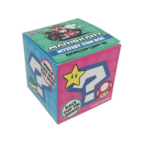 CANDY - Mario Kart Mystery Item Box Racing Cup Candy Tin