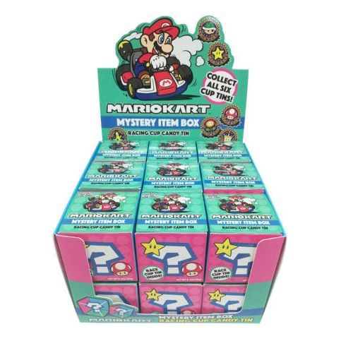 CANDY - Mario Kart Mystery Item Box Racing Cup Candy Tin