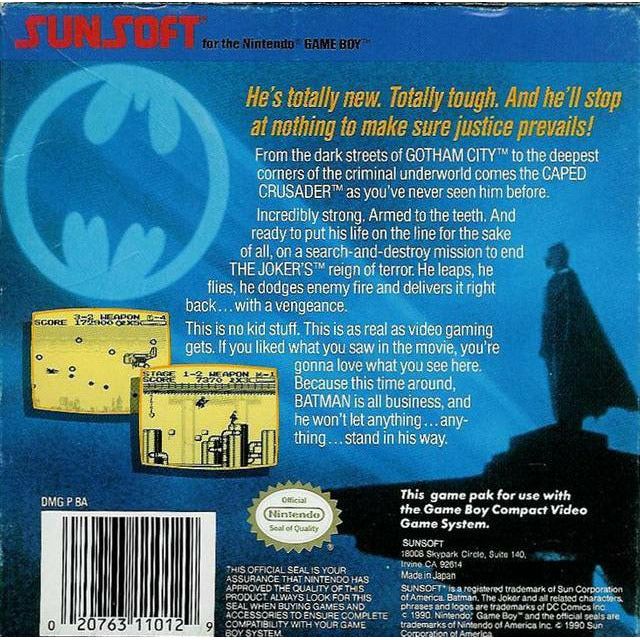 GB - Batman The Video Game (Cartridge Only)