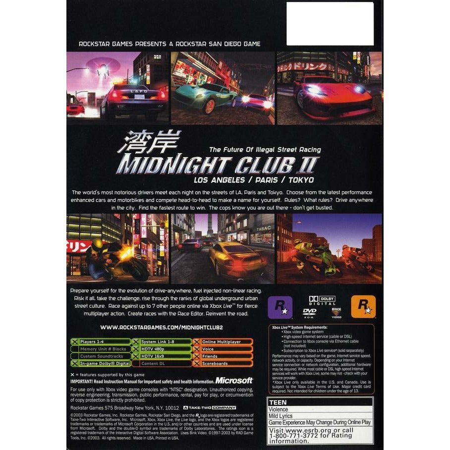 XBOX - Midnight Club II