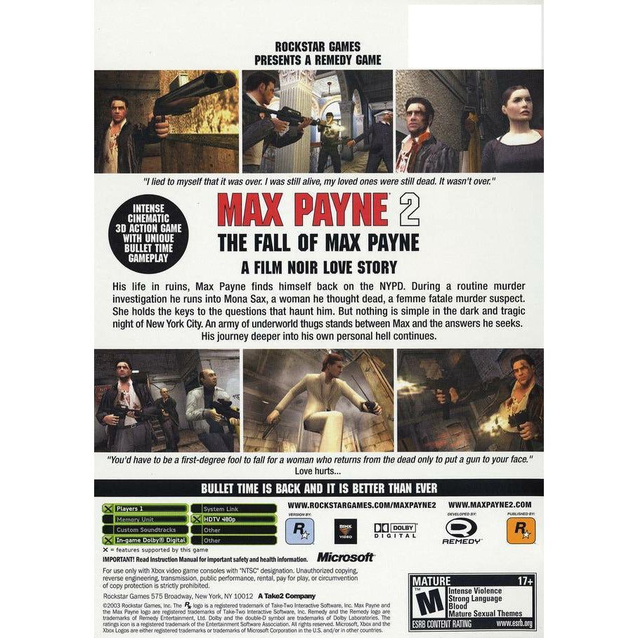 XBOX - Max Payne 2 The Fall of Max Payne