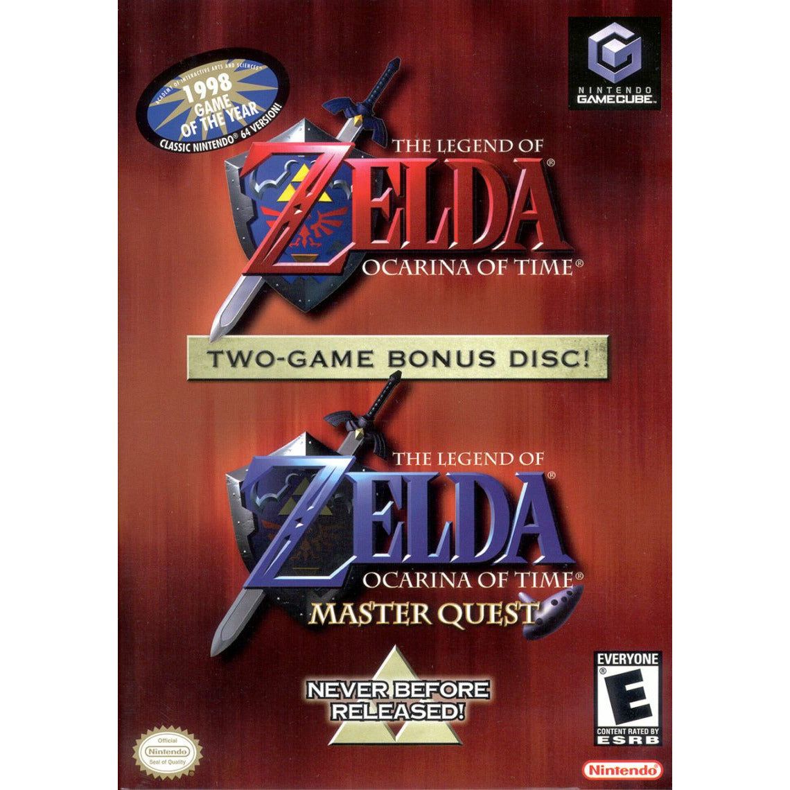 GameCube - Legend Of Zelda Wind Waker W/ Ocarina of Time and Master Quest