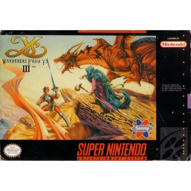 SNES - YS III Wanderes From Ys (Complete in Box)
