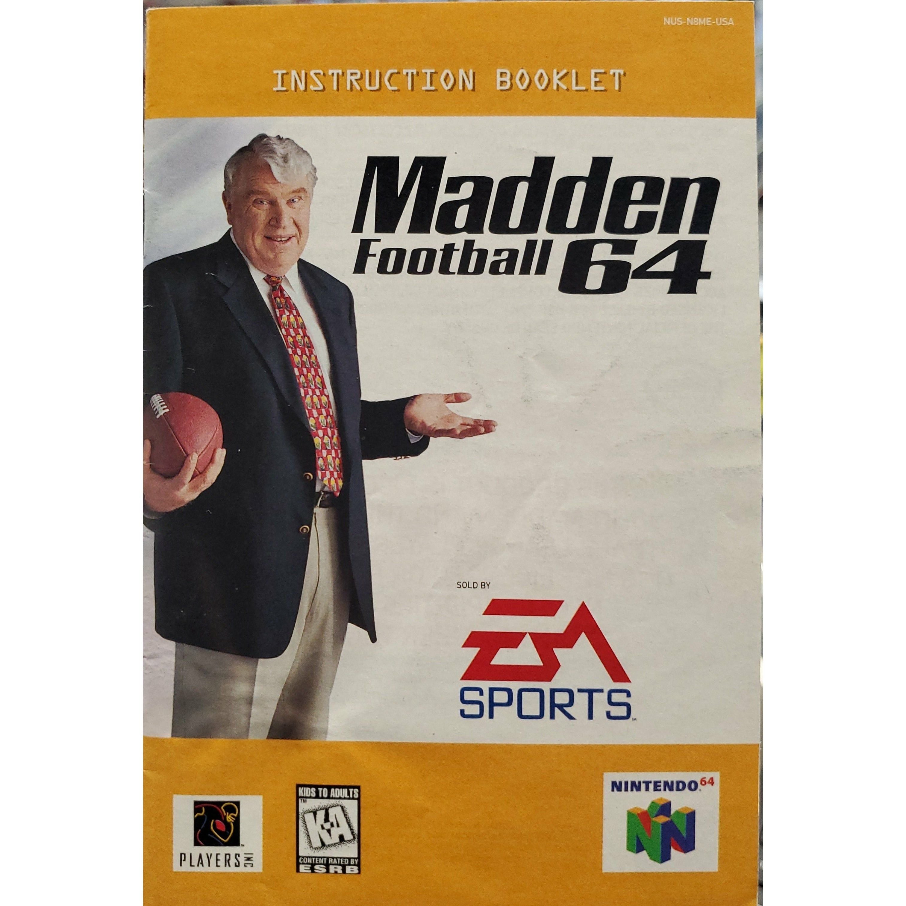 N64 - Madden Football 64 (Manual)