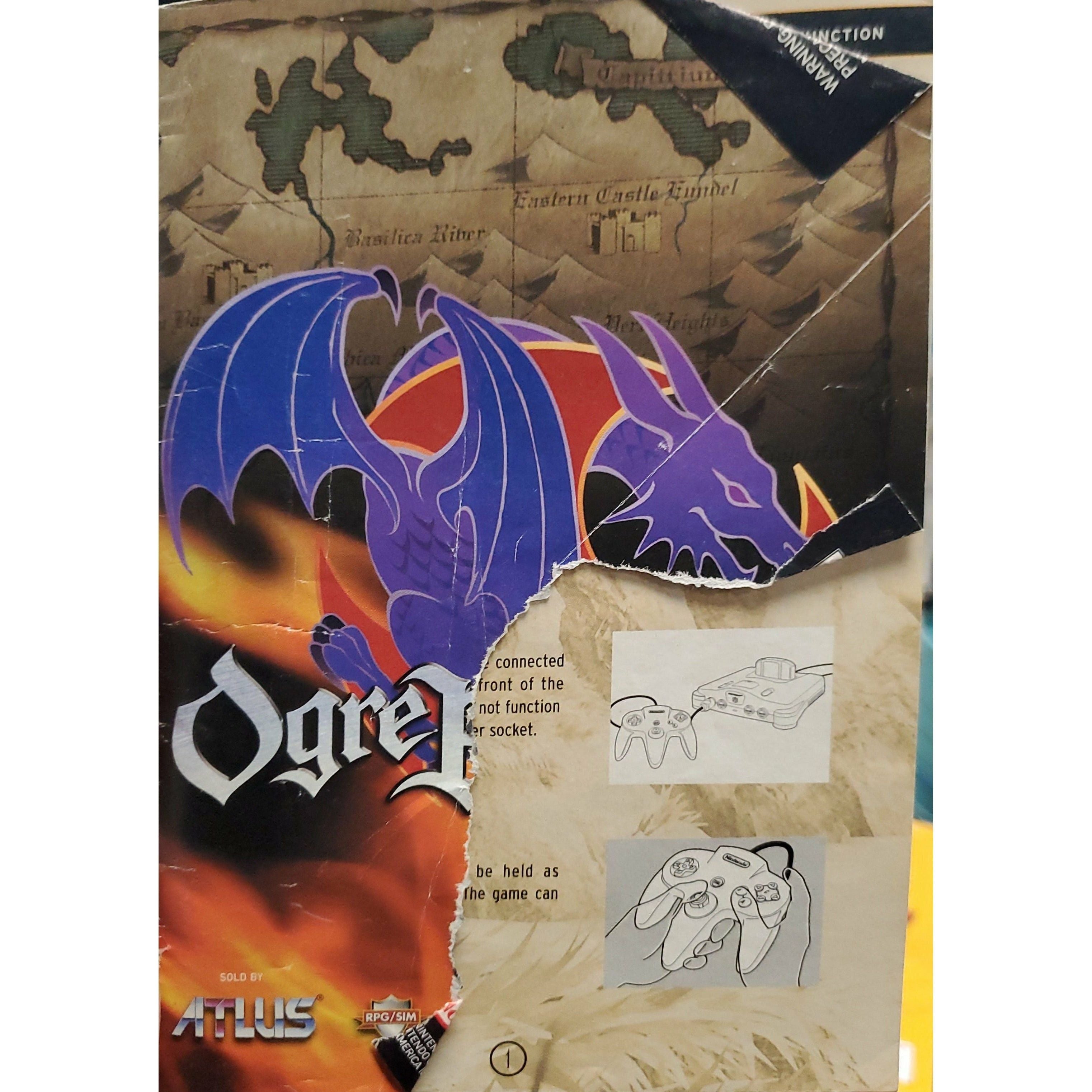 N64 - Ogre Battle 64 Person of Lordly Caliber (Manual / Worn)