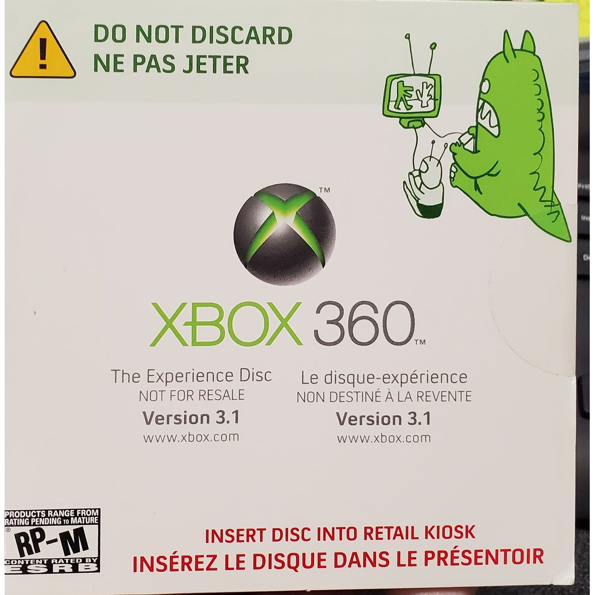 XBOX 360 - Xbox 360 L'expérience disque version 3.1