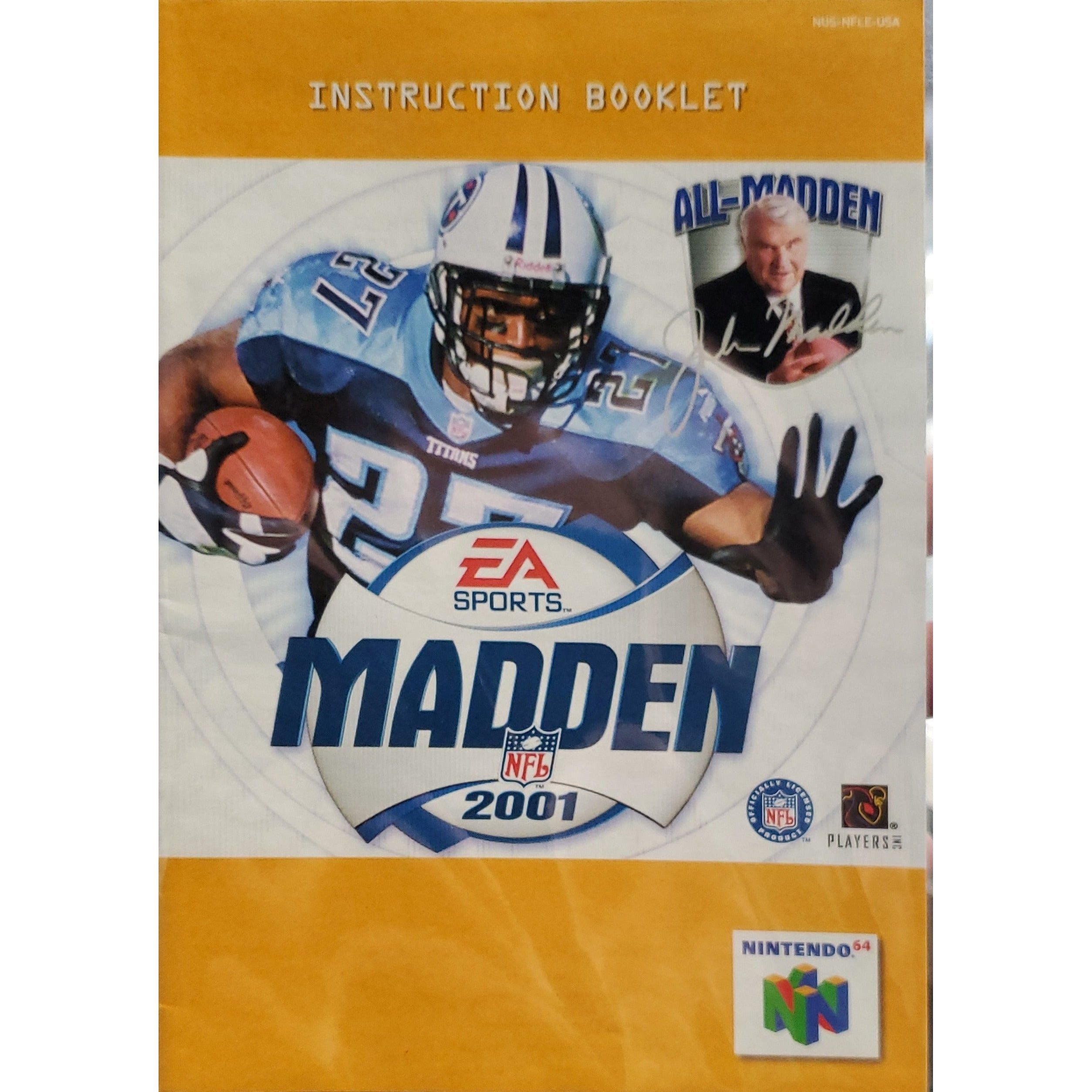 N64 - Madden NFL 2001 (Manual)