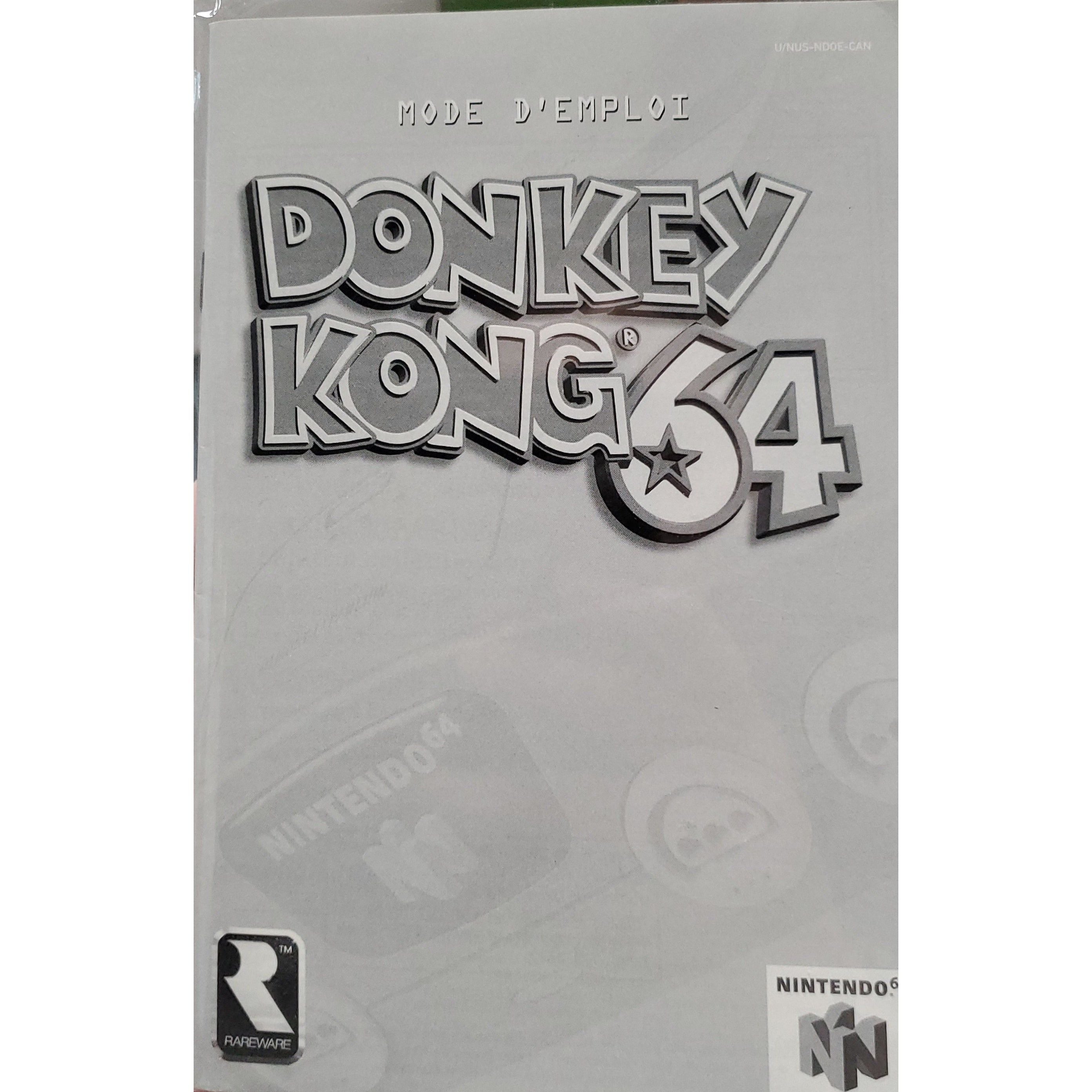 N64 - Donkey Kong 64 (Manuel / Français)
