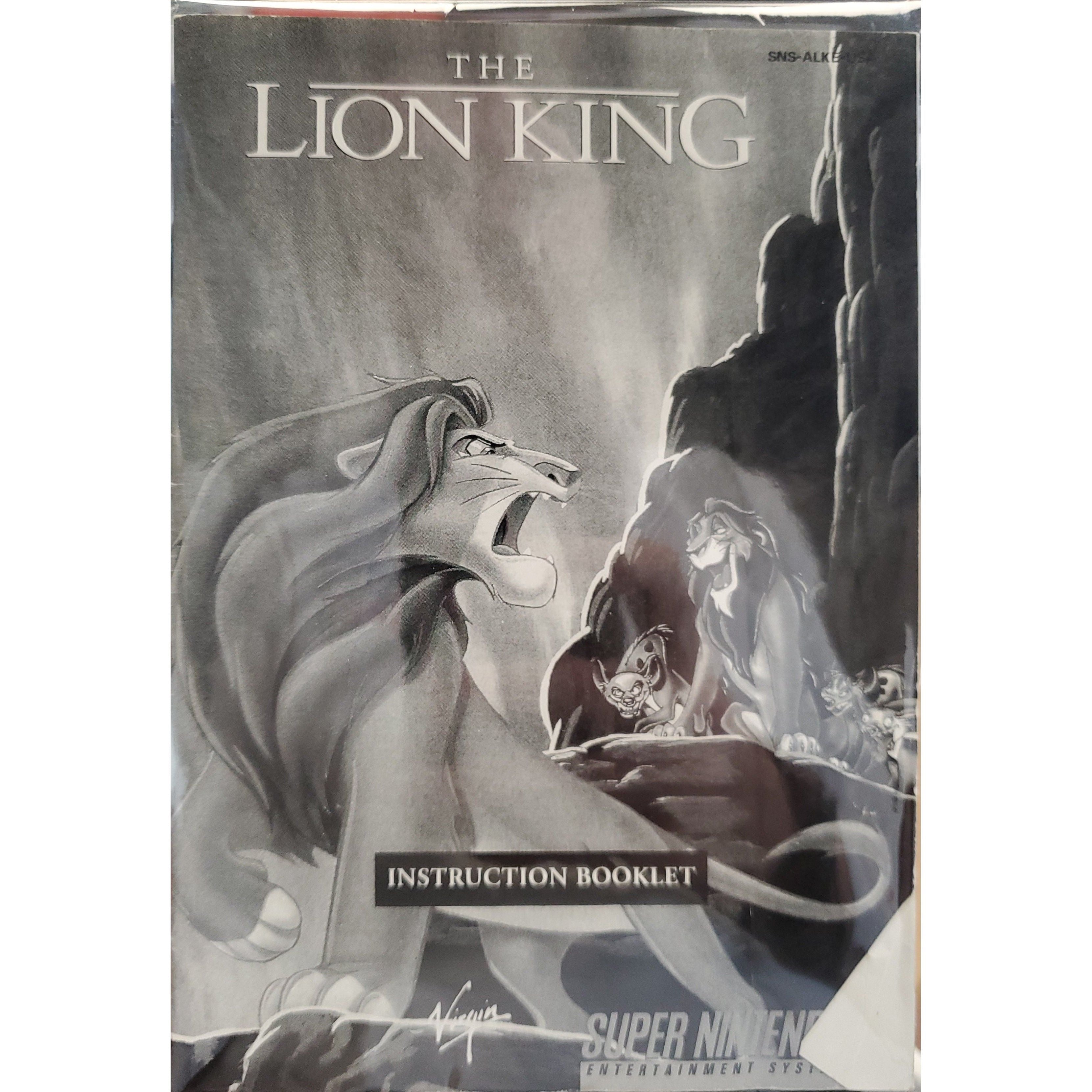 SNES - The Lion King (Monochrome Manual)
