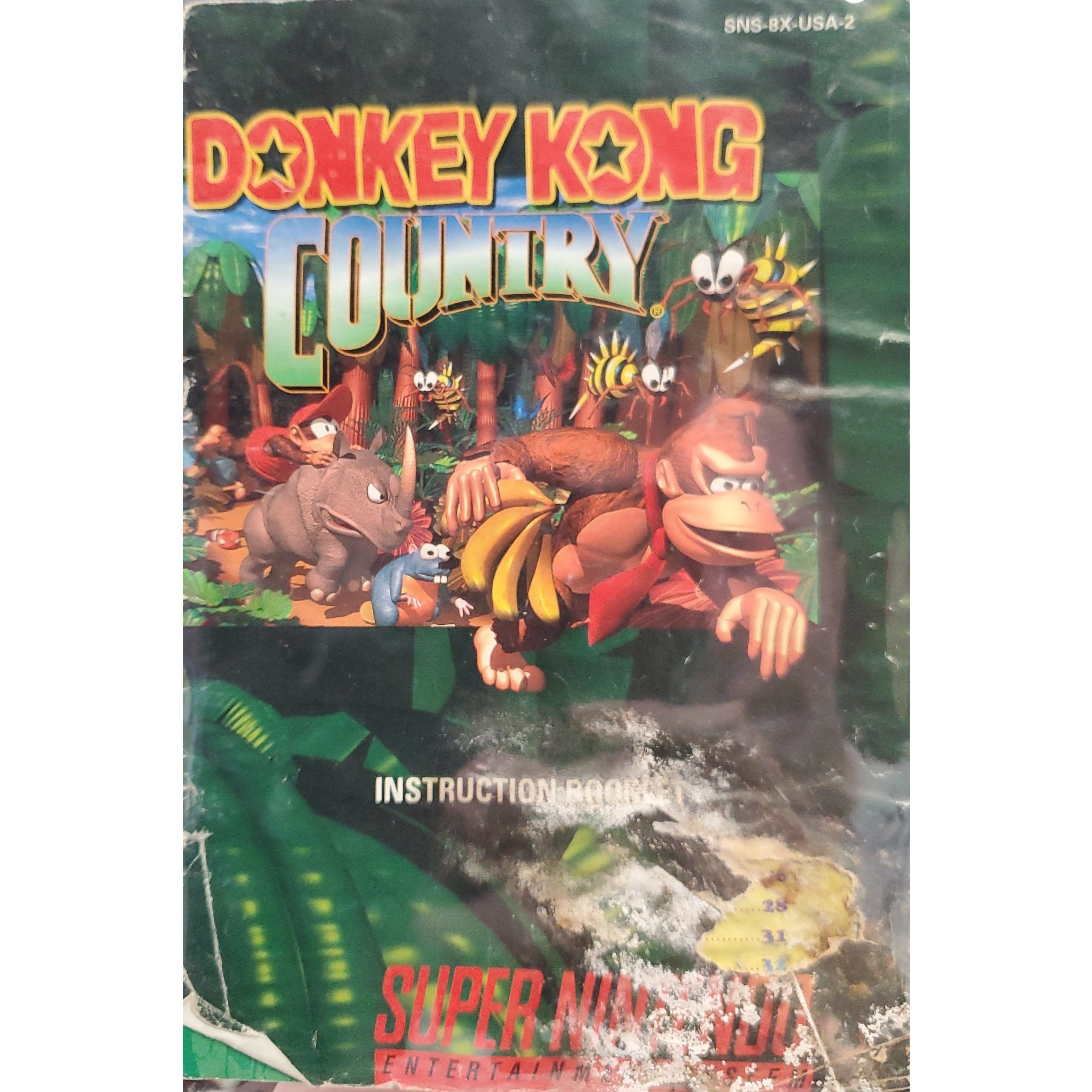 SNES - Donkey Kong Country (Manual / Worn)