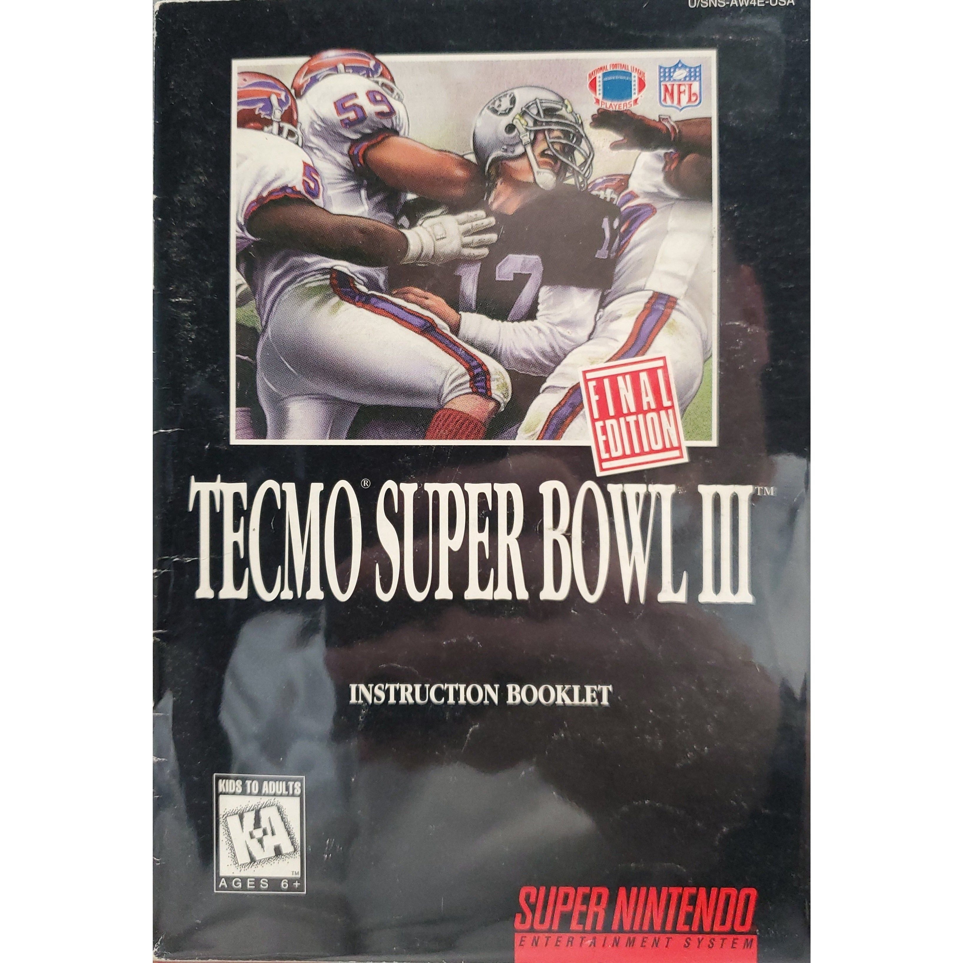 SNES - Tecmo Super Bowl III (Manual)