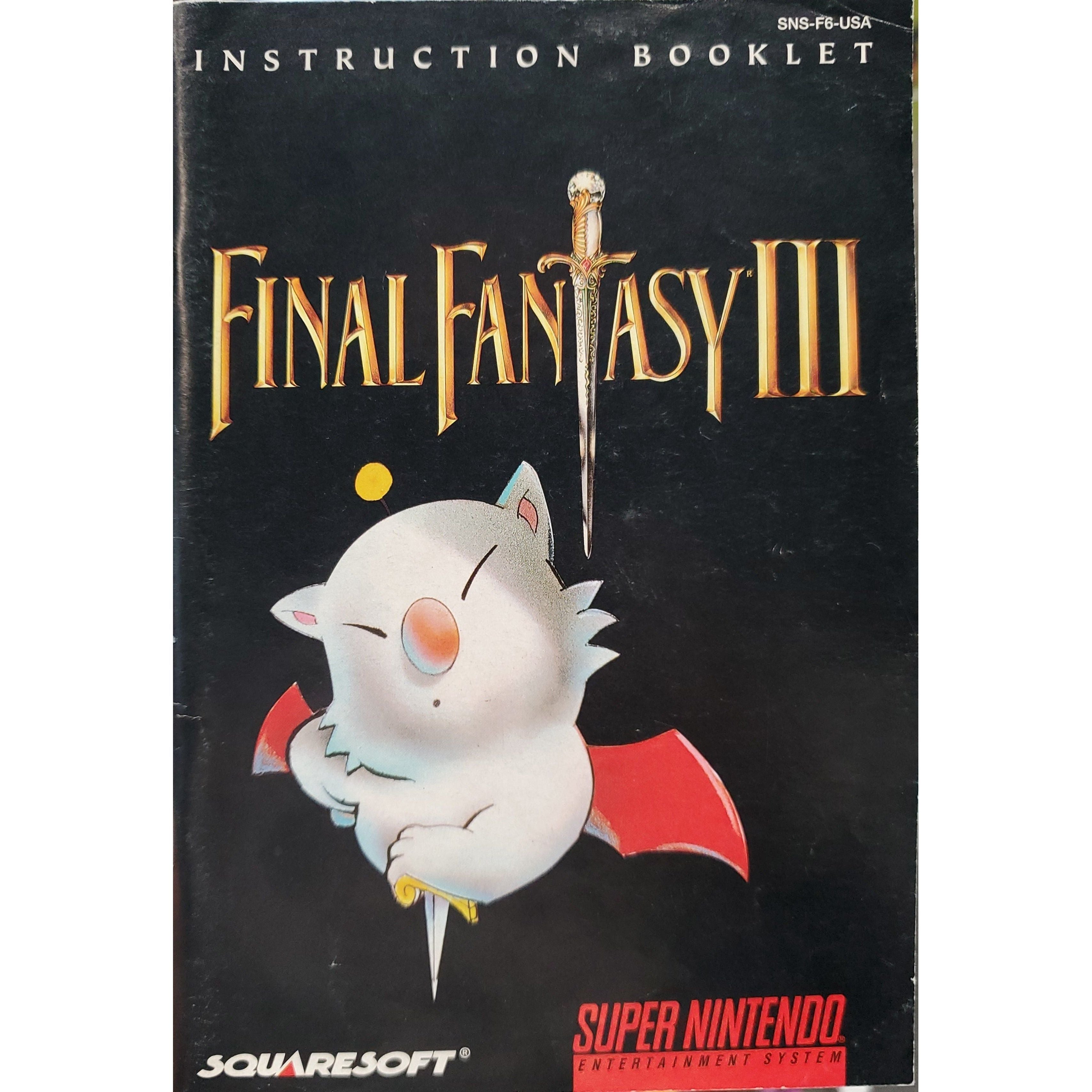 SNES - Final Fantasy III (Manual)