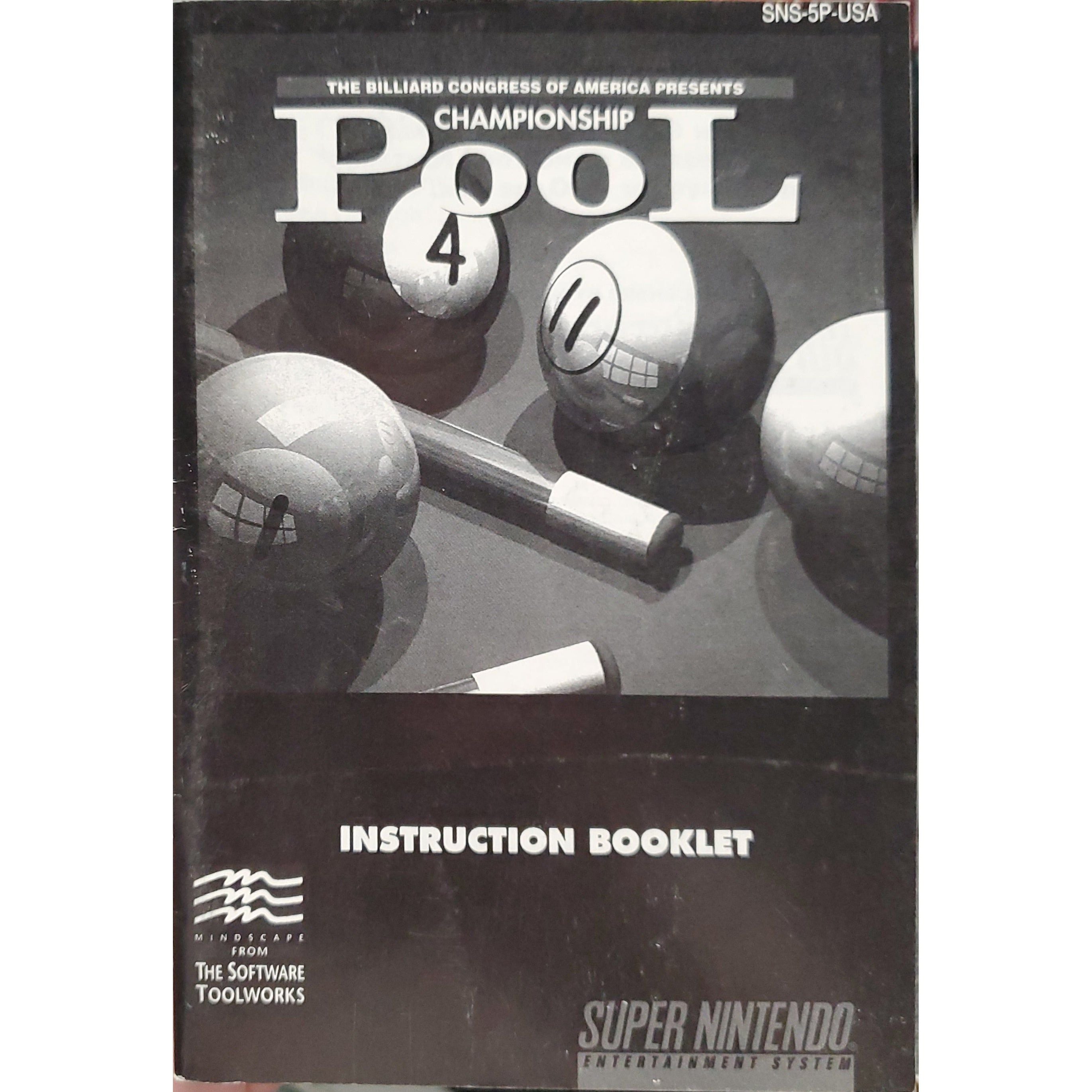 SNES - Championship Pool (Manuel monochrome)