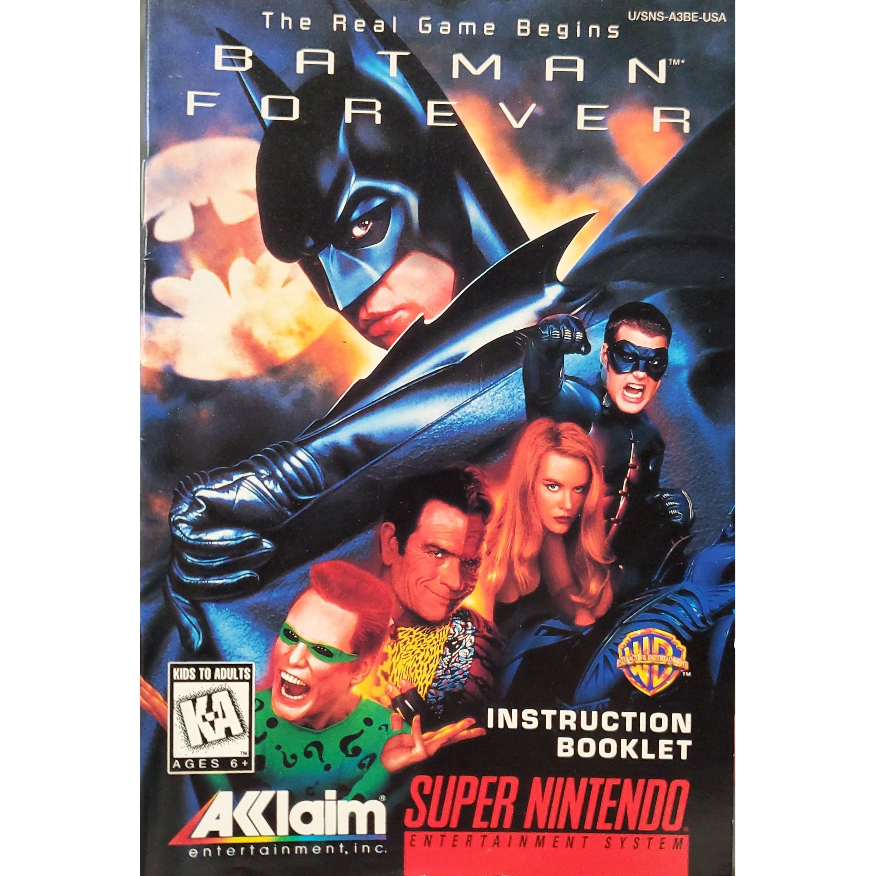 SNES - Batman pour toujours (Manuel)