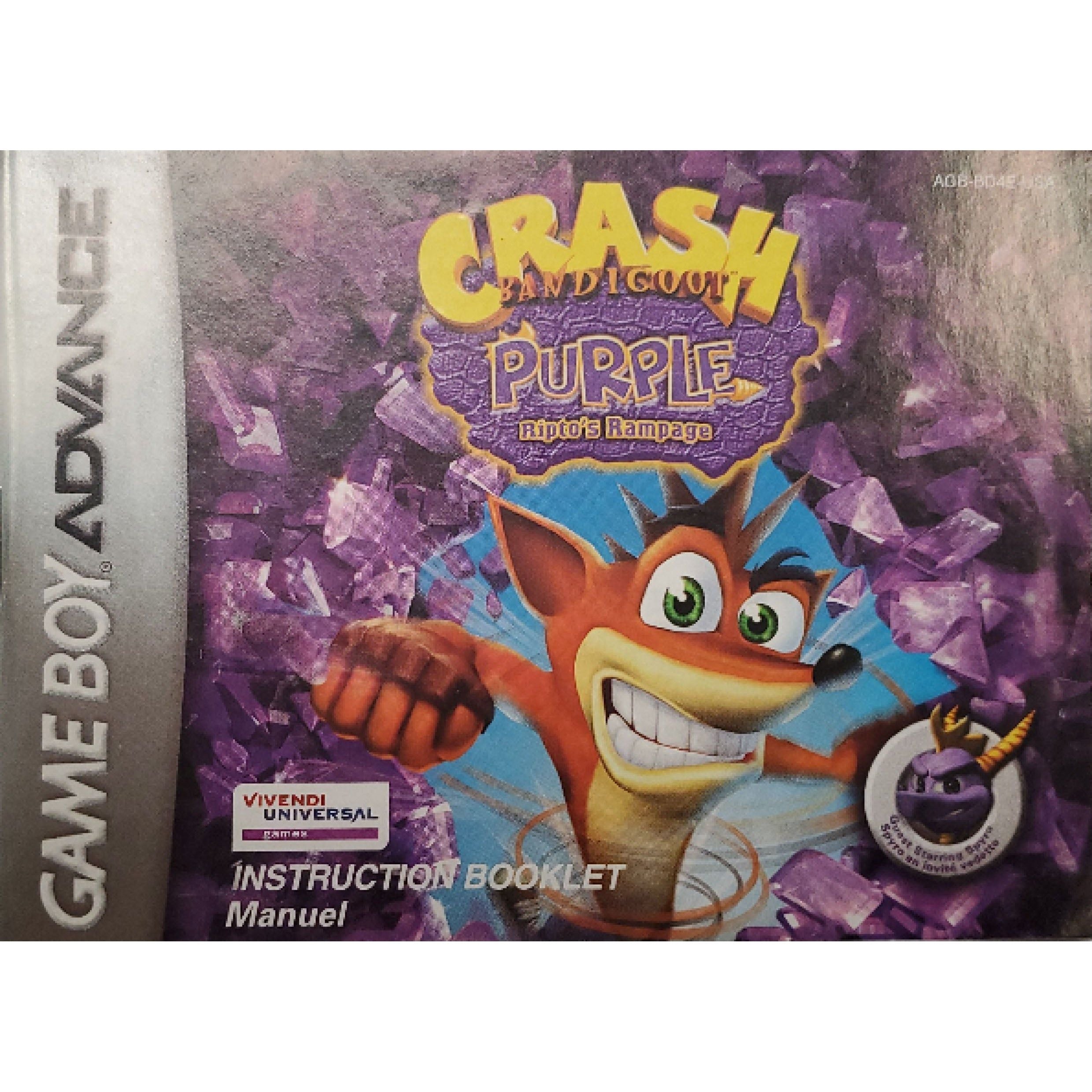 GBA - Crash Bandicoot Purple Ripto's Rampage (Manual)