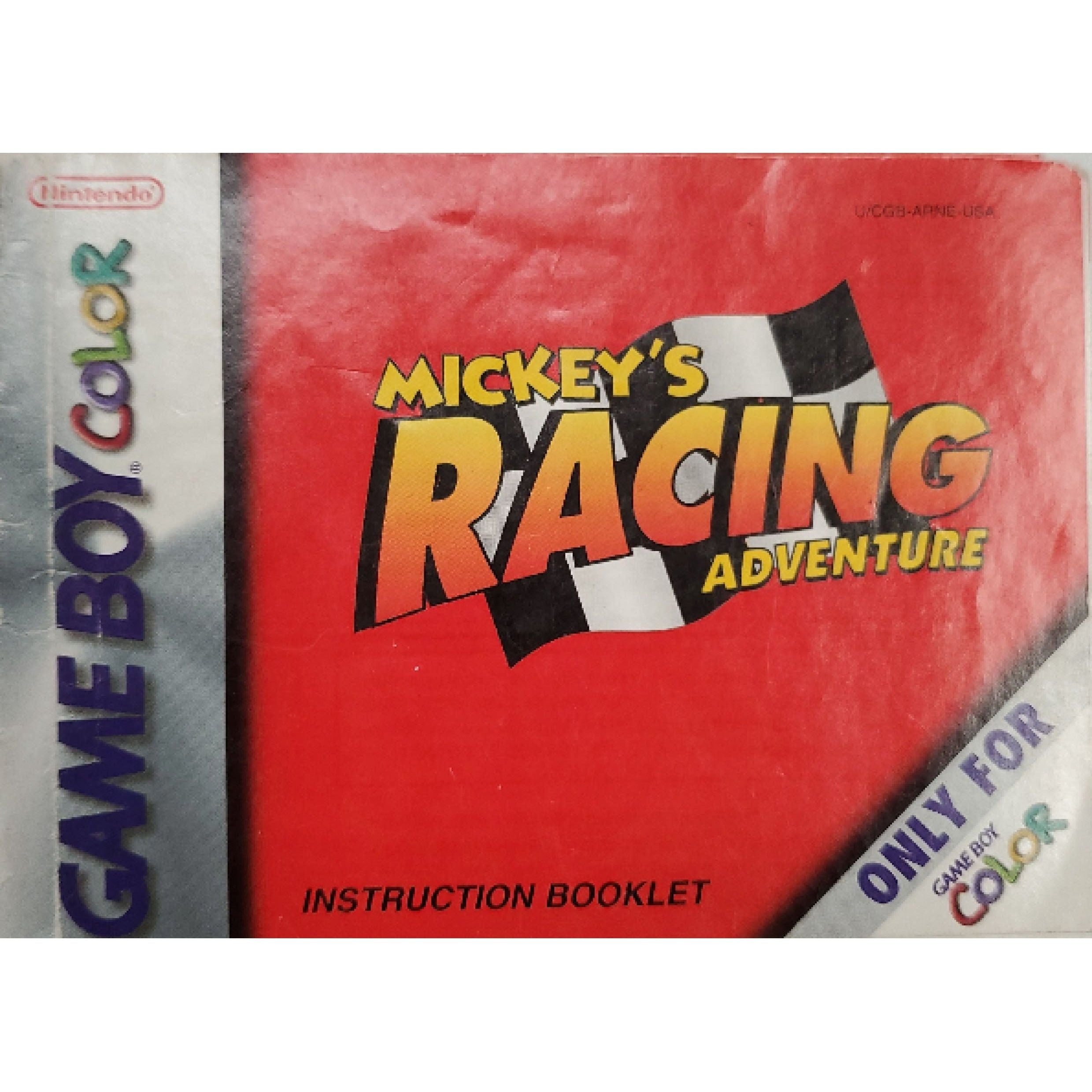Gameboy Color Mickey's Racing GBC - Mickey's Racing Adventure (Manual)