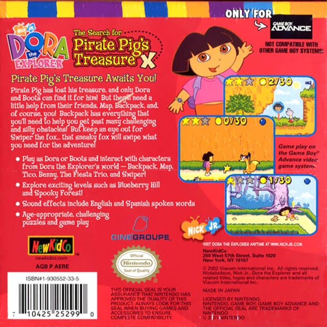 GBA - Dora The Explorer - The Search for Pirate Pigs Treasure (Cartridge Only)
