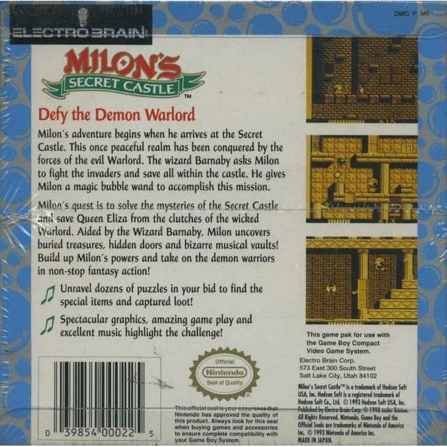 GB - Le château secret de Milon (cartouche uniquement)