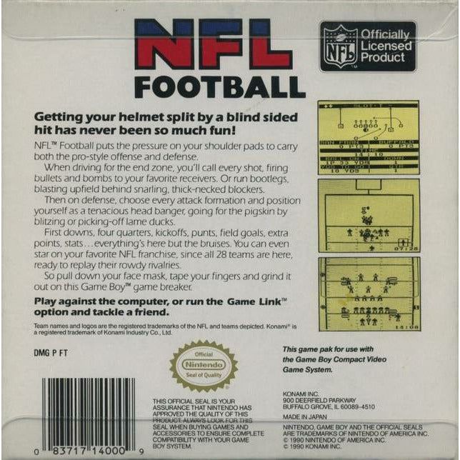 GB – NFL Football (cartouche uniquement)