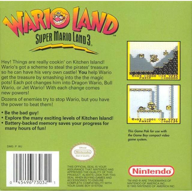 GB - Super Mario Land 3 Wario Land (cartouche uniquement)