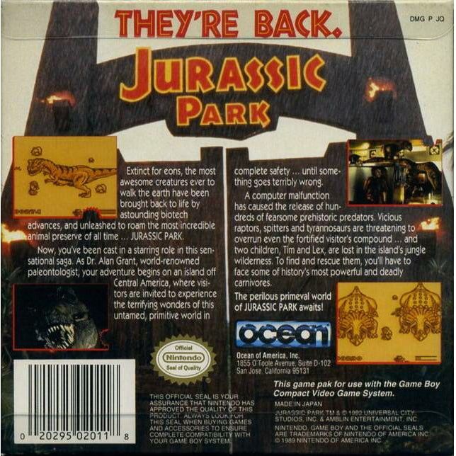 GB - Jurassic Park (Cartridge Only)