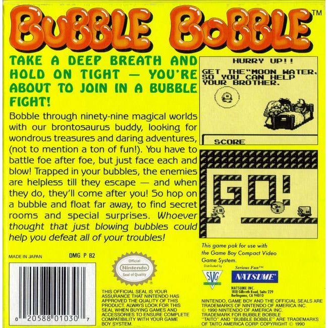 GB - Bubble Bobble (cartouche uniquement)