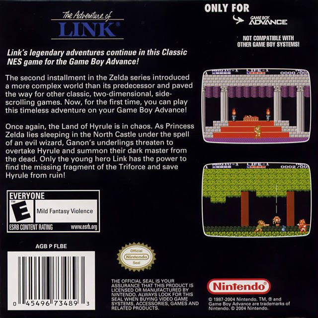 GBA - Série NES classique Zelda II L'aventure de Link